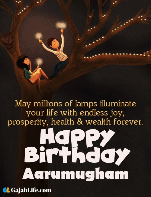 Aarumugham create happy birthday wishes image with name
