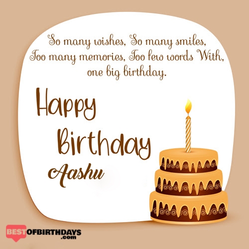Create happy birthday aashu card online free