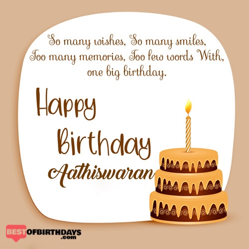Create happy birthday aathiswaran card online free