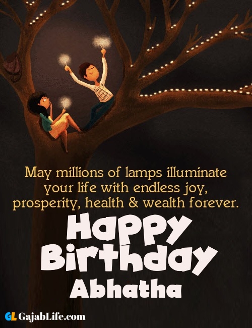 Abhatha create happy birthday wishes image with name
