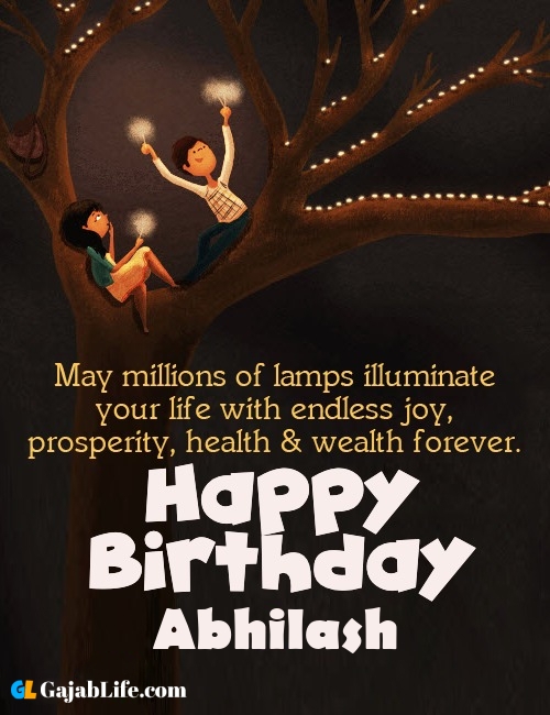 Abhilash create happy birthday wishes image with name