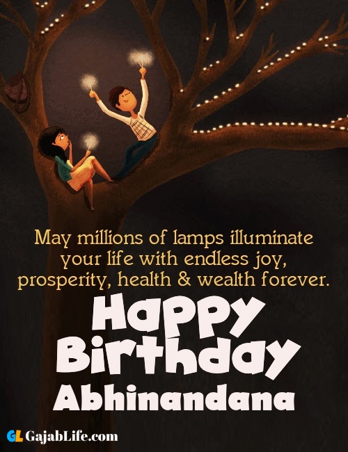Abhinandana create happy birthday wishes image with name