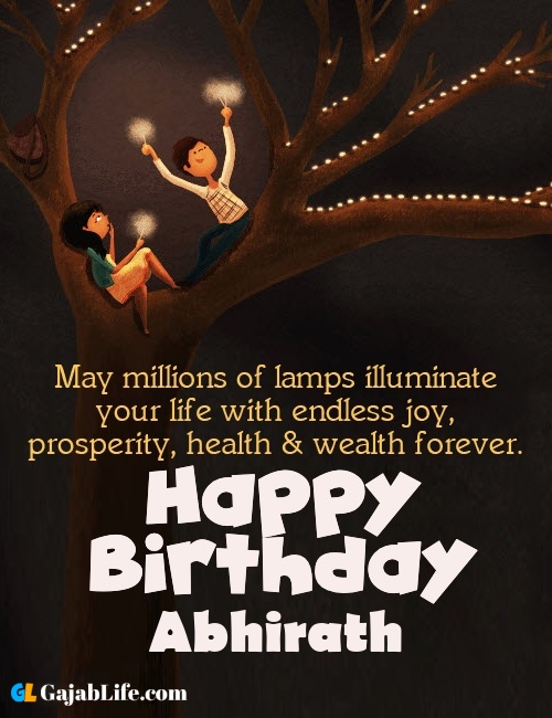 Abhirath create happy birthday wishes image with name