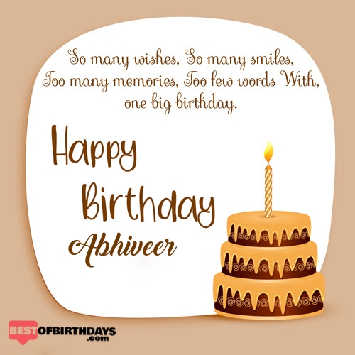 Create happy birthday abhiveer card online free