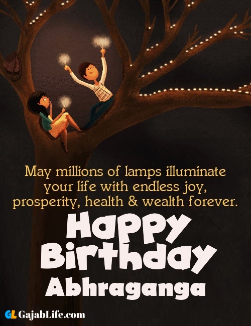 Abhraganga create happy birthday wishes image with name