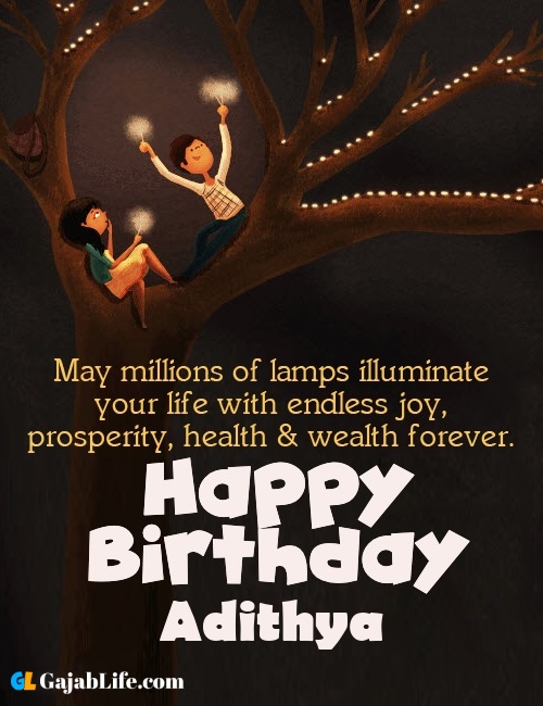 Adithya create happy birthday wishes image with name