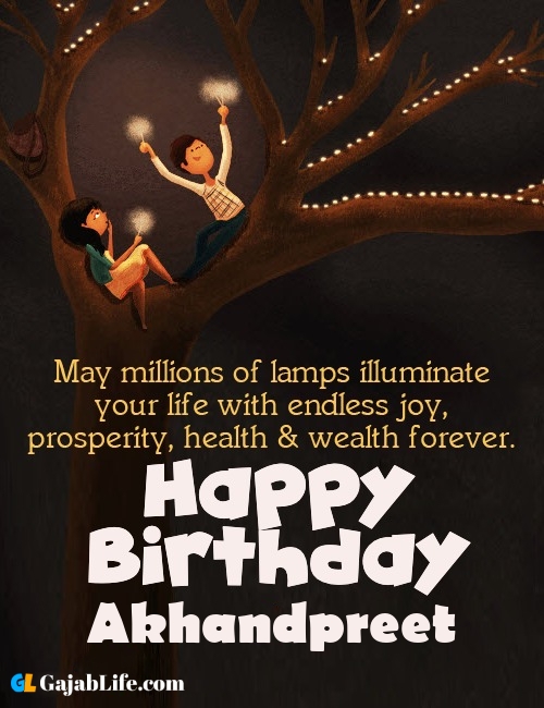 Akhandpreet create happy birthday wishes image with name