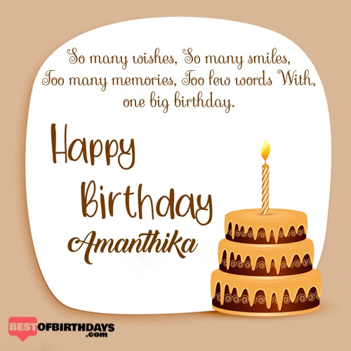 Create happy birthday amanthika card online free