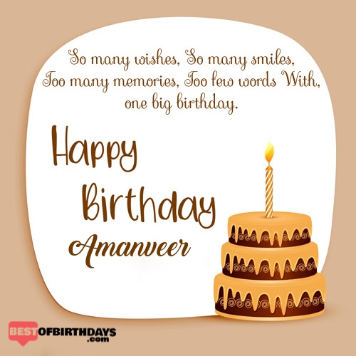Create happy birthday amanveer card online free