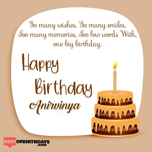 Create happy birthday anirvinya card online free