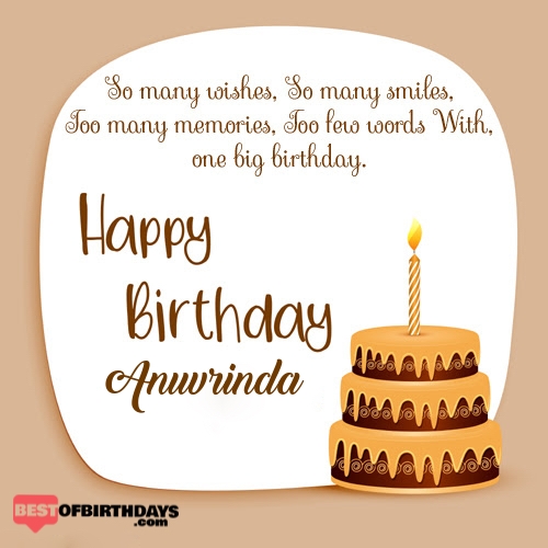 Create happy birthday anuvrinda card online free