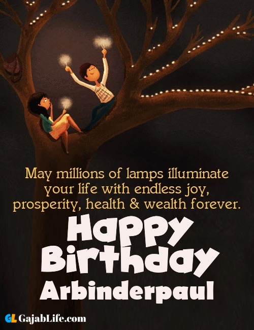 Arbinderpaul create happy birthday wishes image with name