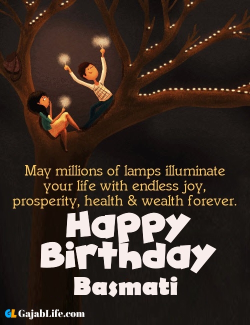 Basmati create happy birthday wishes image with name