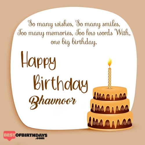 Create happy birthday bhavnoor card online free
