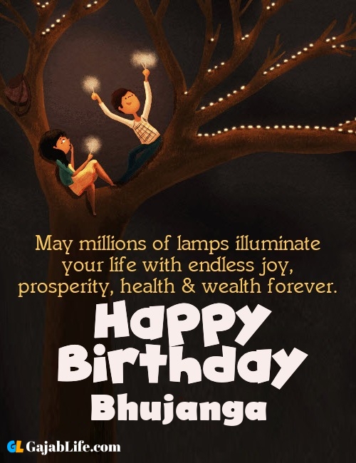 Bhujanga create happy birthday wishes image with name