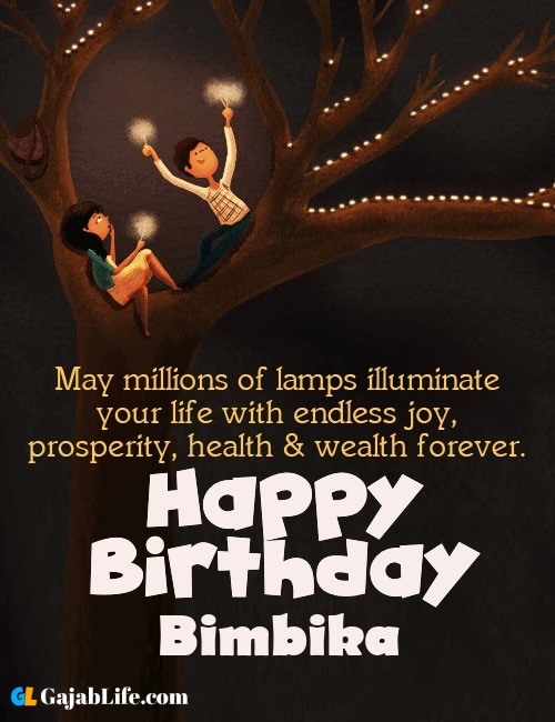 Bimbika create happy birthday wishes image with name