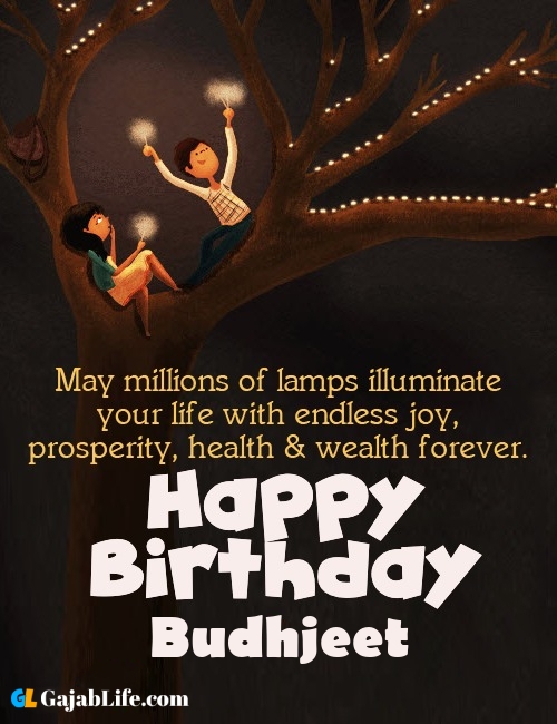 Budhjeet create happy birthday wishes image with name