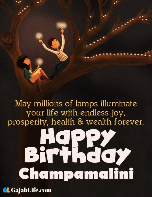 Champamalini create happy birthday wishes image with name