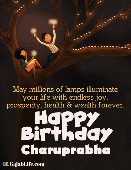 Charuprabha create happy birthday wishes image with name