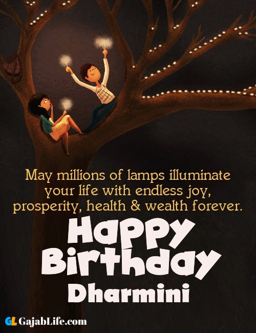 Dharmini create happy birthday wishes image with name