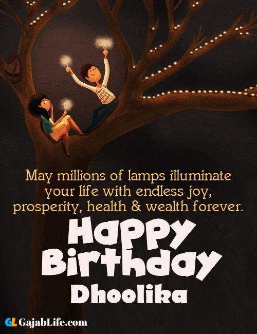 Dhoolika create happy birthday wishes image with name