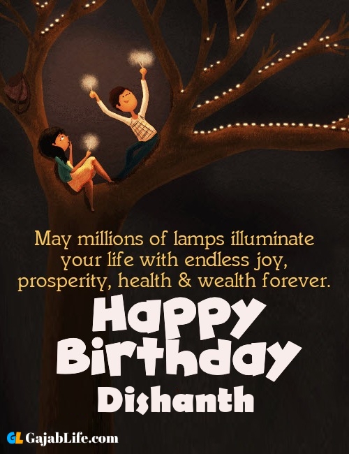 Dishanth create happy birthday wishes image with name