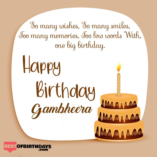 Create happy birthday gambheera card online free