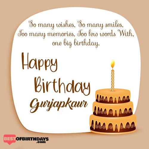 Create happy birthday gurjapkaur card online free