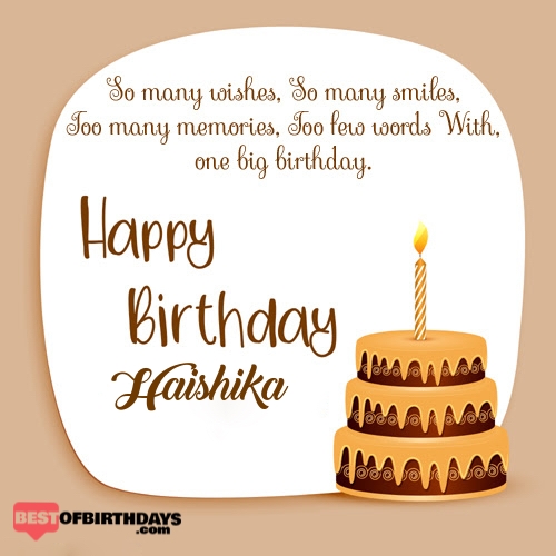 Create happy birthday haishika card online free