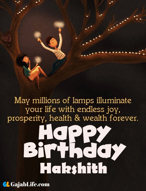 Hakshith create happy birthday wishes image with name