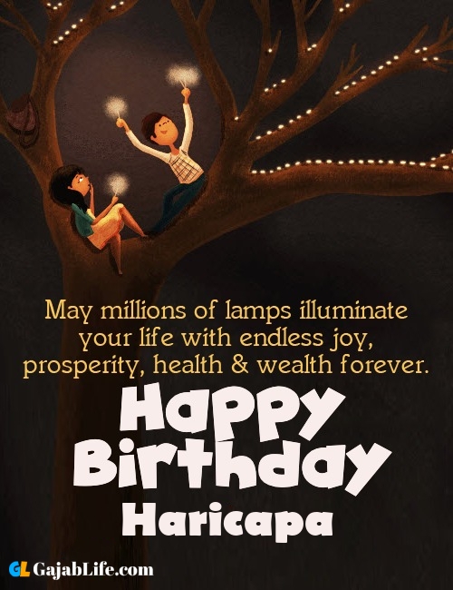 Haricapa create happy birthday wishes image with name