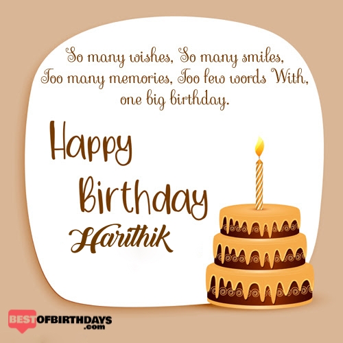 Create happy birthday harithik card online free