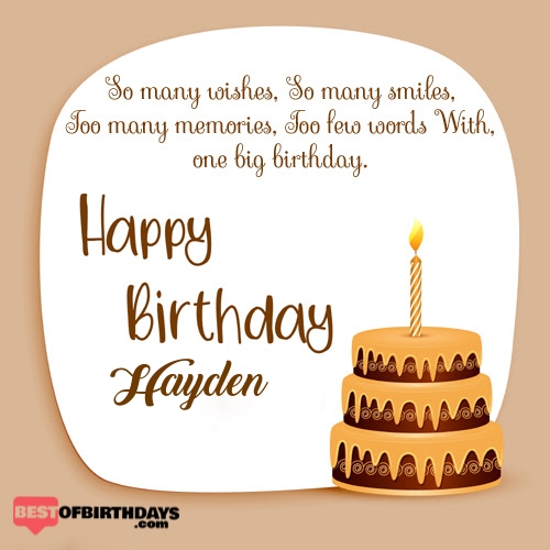 Create happy birthday hayden card online free
