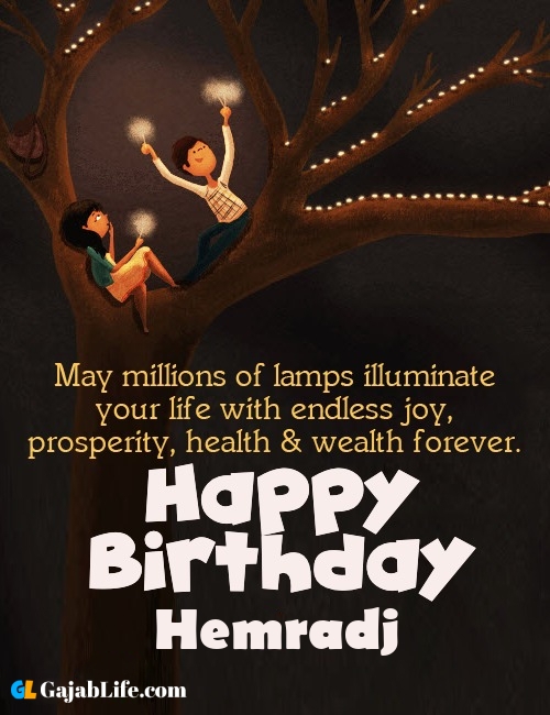 Hemradj create happy birthday wishes image with name