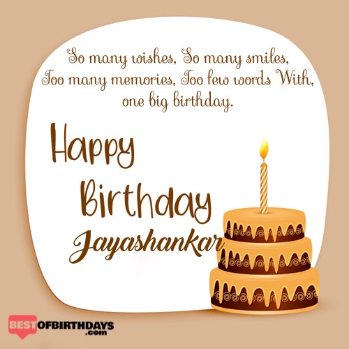 Create happy birthday jayashankar card online free
