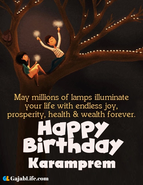 Karamprem create happy birthday wishes image with name