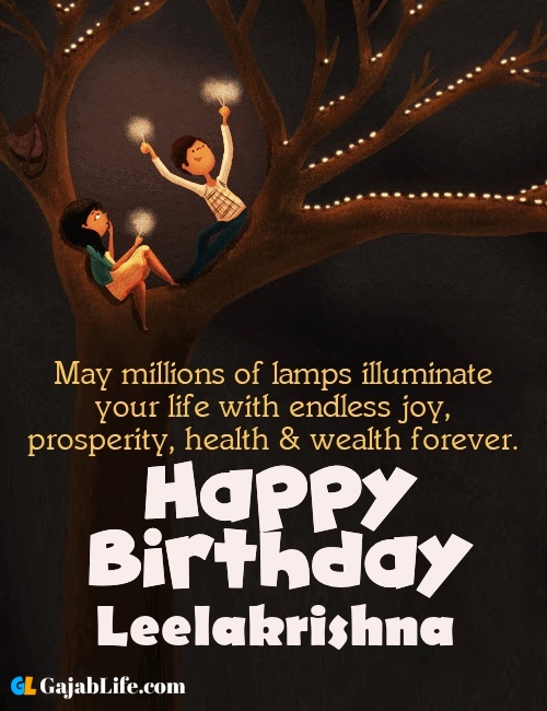 Leelakrishna create happy birthday wishes image with name