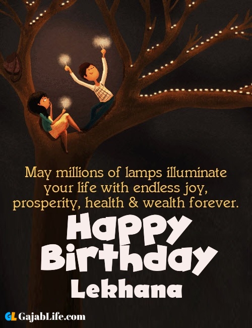 Lekhana create happy birthday wishes image with name