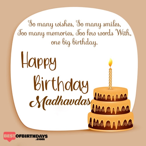 Create happy birthday madhavdas card online free