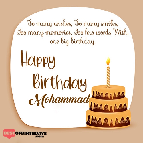 Create happy birthday mohammad card online free