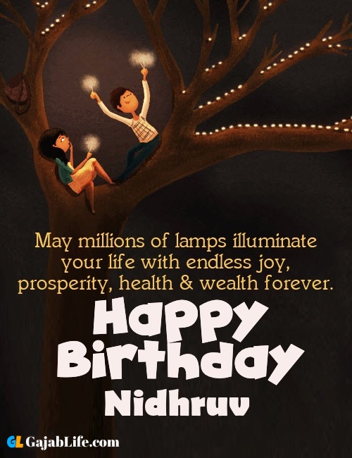 Nidhruv create happy birthday wishes image with name