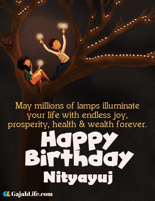 Nityayuj create happy birthday wishes image with name