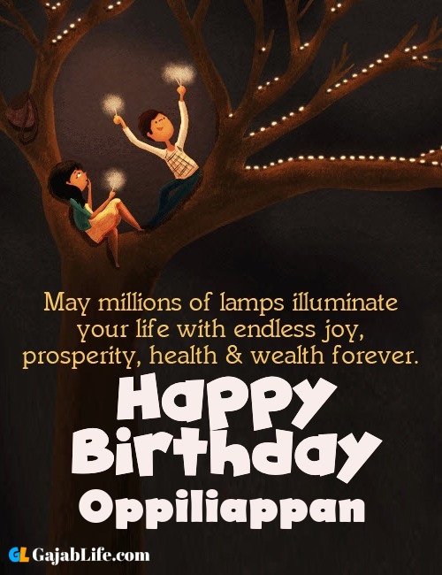 Oppiliappan create happy birthday wishes image with name
