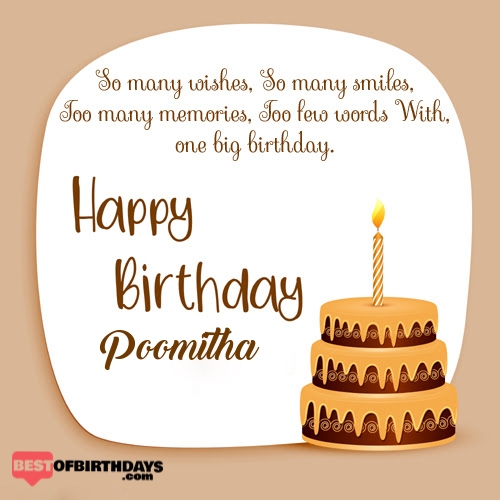 Create happy birthday poomitha card online free