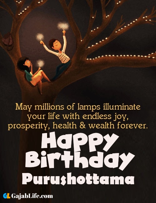 Purushottama create happy birthday wishes image with name