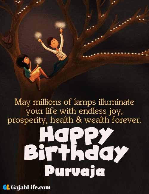 Purvaja create happy birthday wishes image with name
