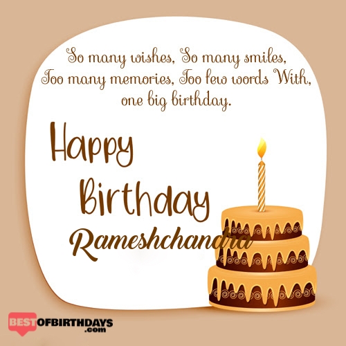 Create happy birthday rameshchandra card online free