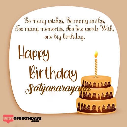 Create happy birthday satyanarayana card online free