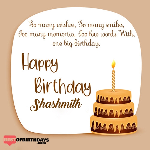 Create happy birthday shashmith card online free