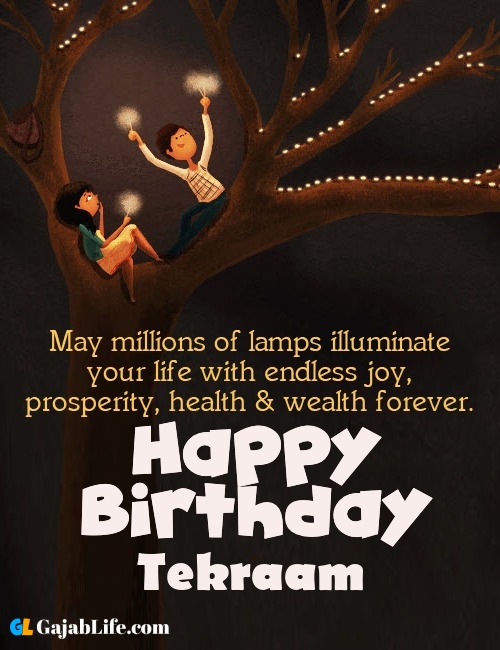 Tekraam create happy birthday wishes image with name